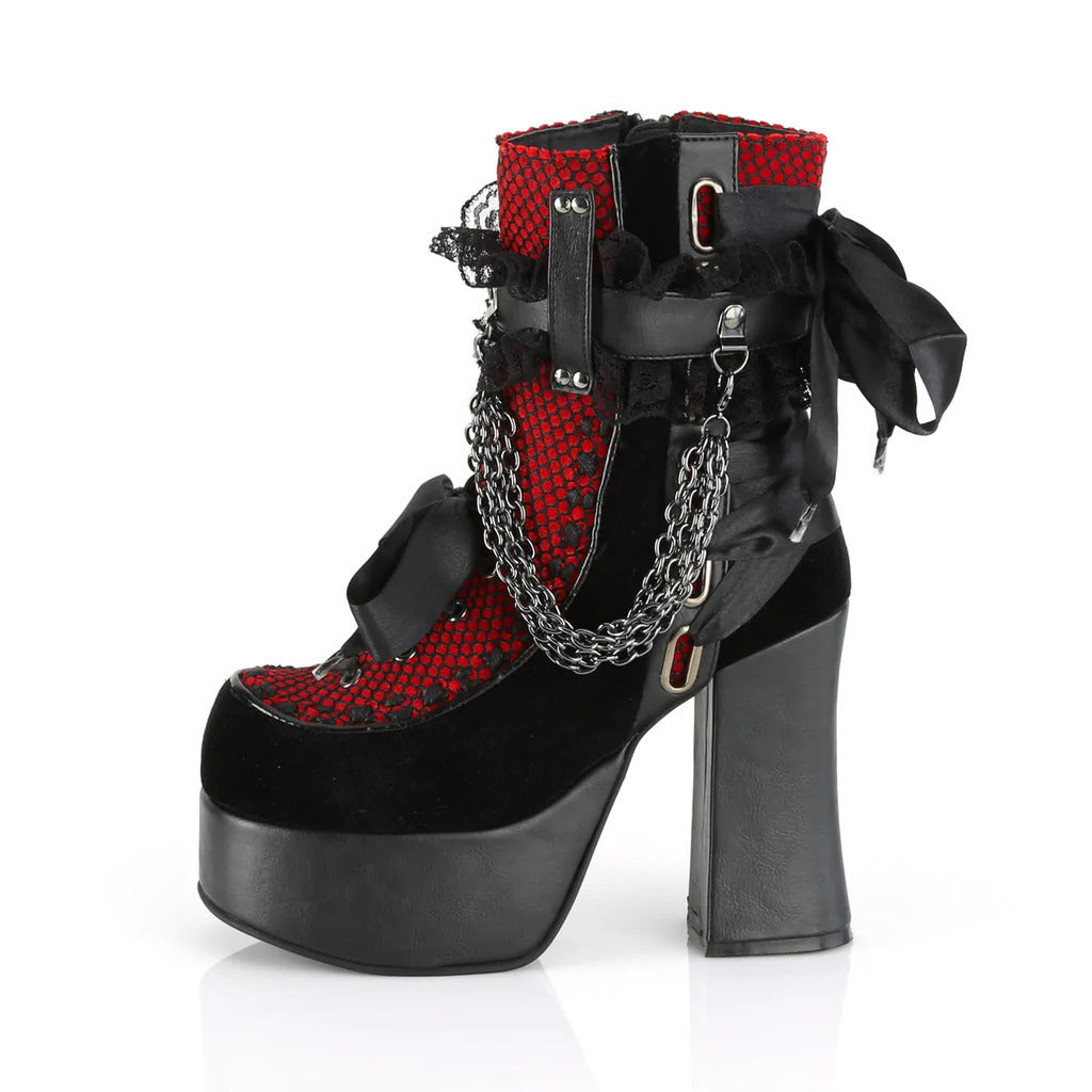 Gothic Retro Anime Lace and Chain Platform Boots
