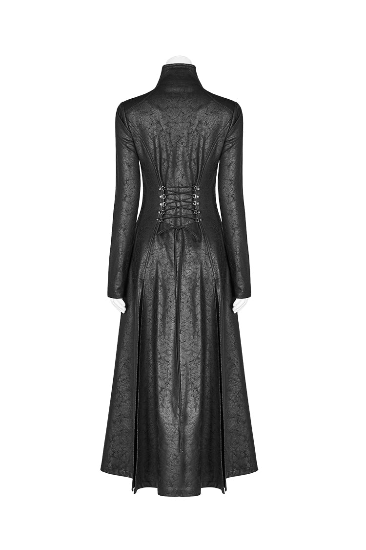 Dystopian Rocker Cracked Leather Jacket