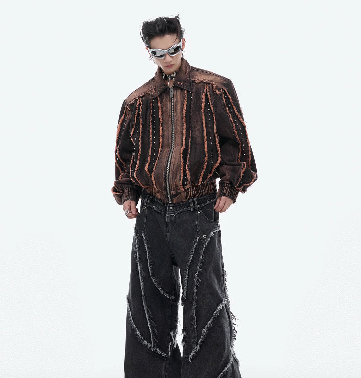 Architectural Shoulder Urban Denim Jacket