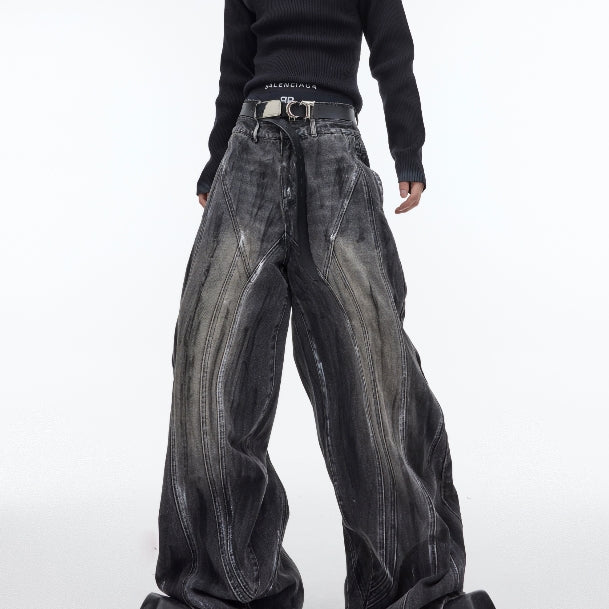 Throwback Heavy-Wash Statement Jeans