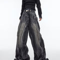 Throwback Heavy-Wash Statement Jeans