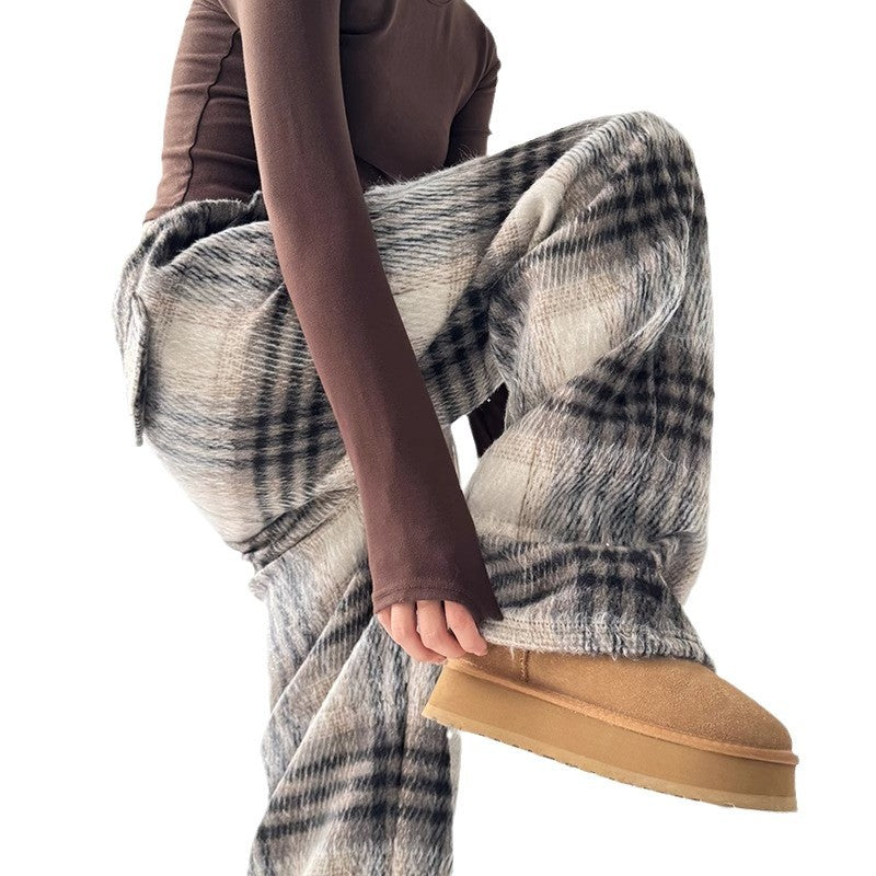 Cozy Rebel Plaid boyfriend Pants