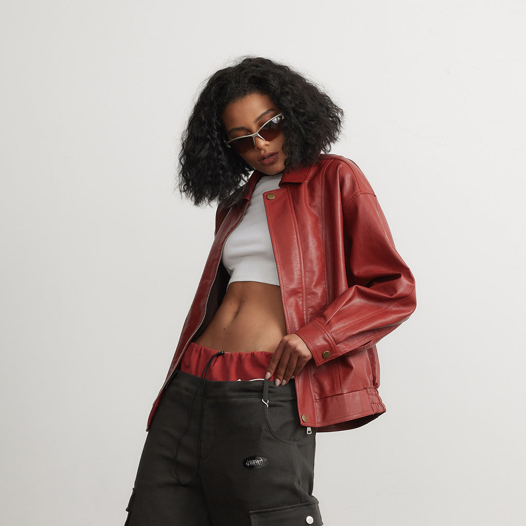 Racer Cool Girl Vegan Leather Jacket