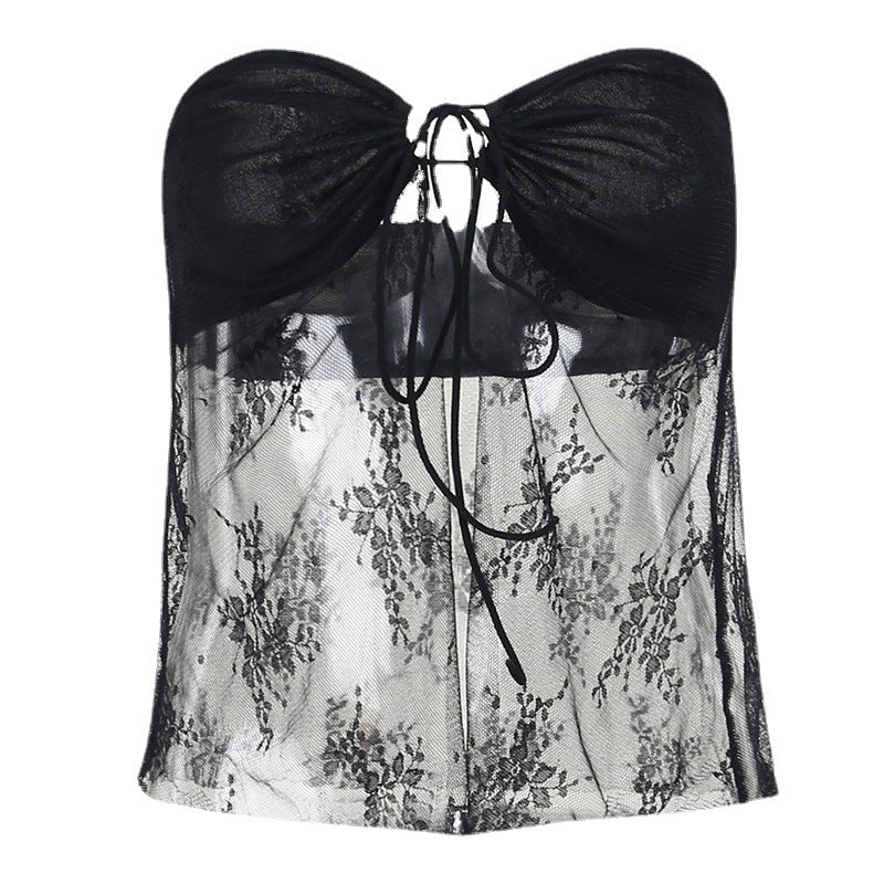 Hot Girl Sheer Y2k Tube Top