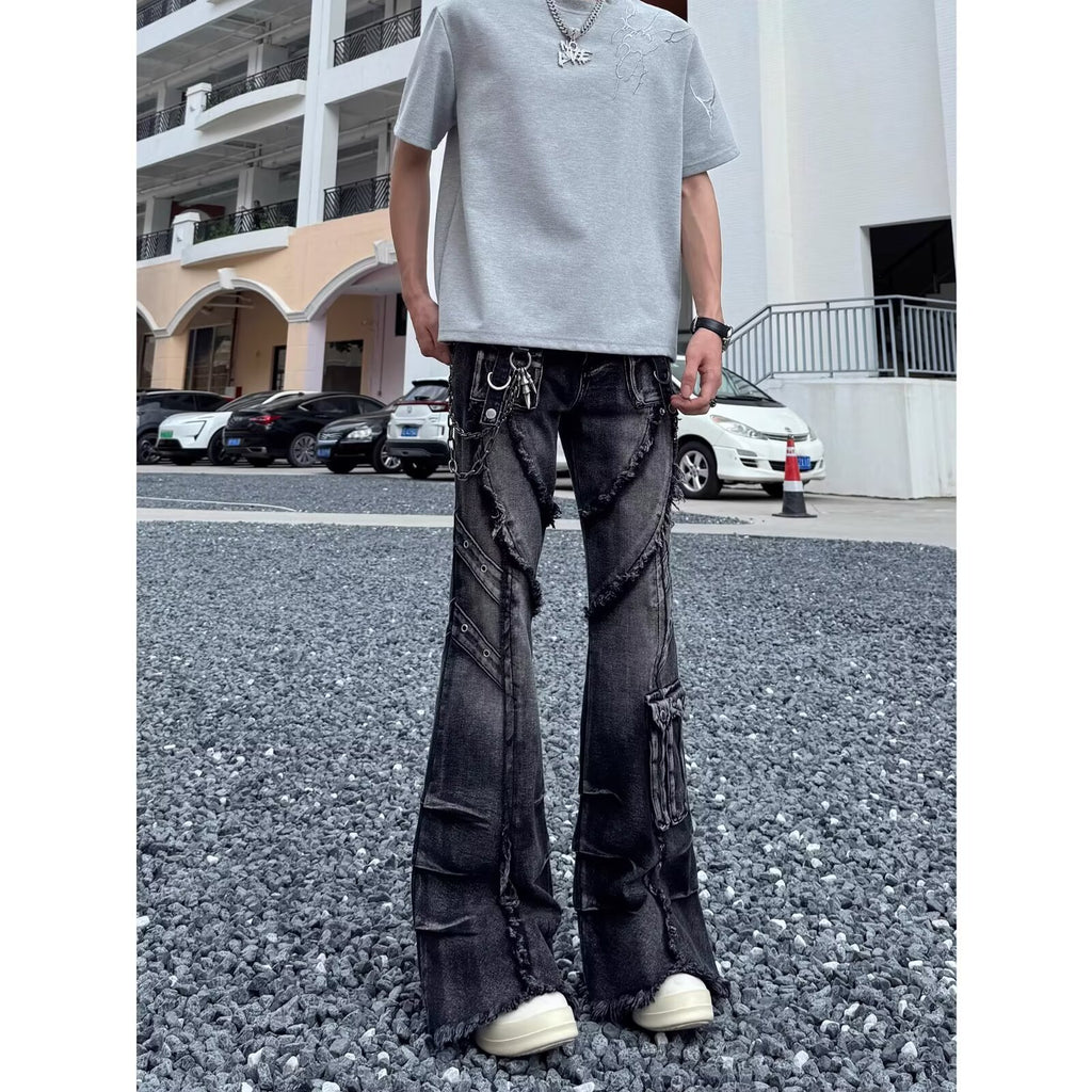 Statement Colorblock Slim Flare Denim