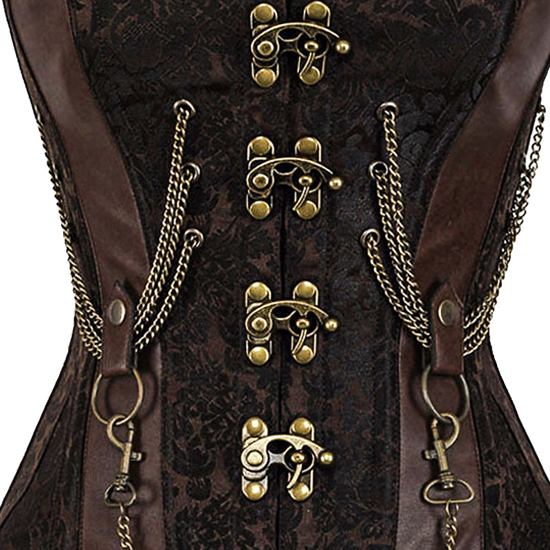 Industrial Steampunk Chain Laced Corset