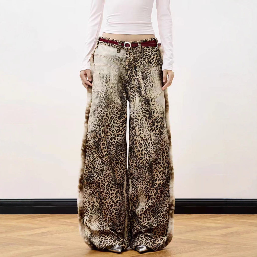 Retro Y2K Wild Animal Baggy Jeans