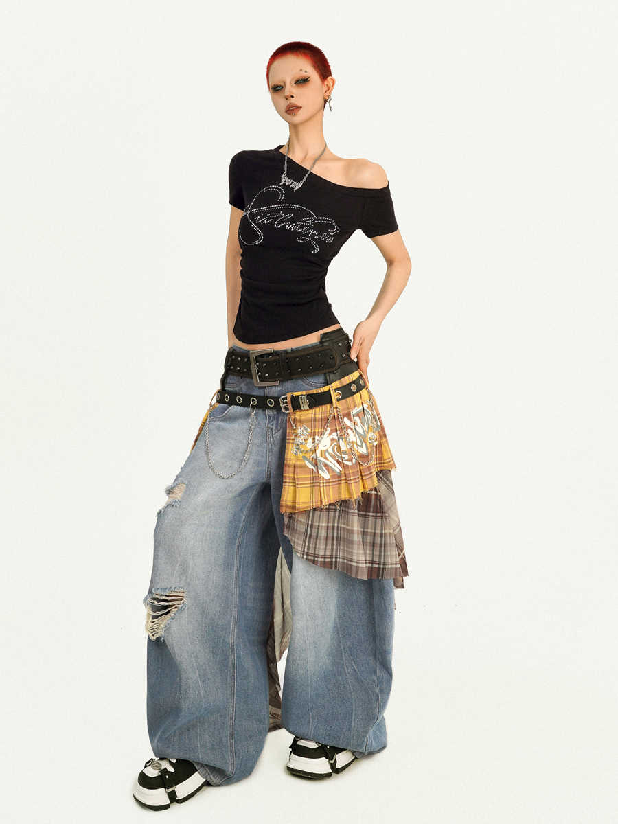 Riot Doll Plaid Girdle Skirt