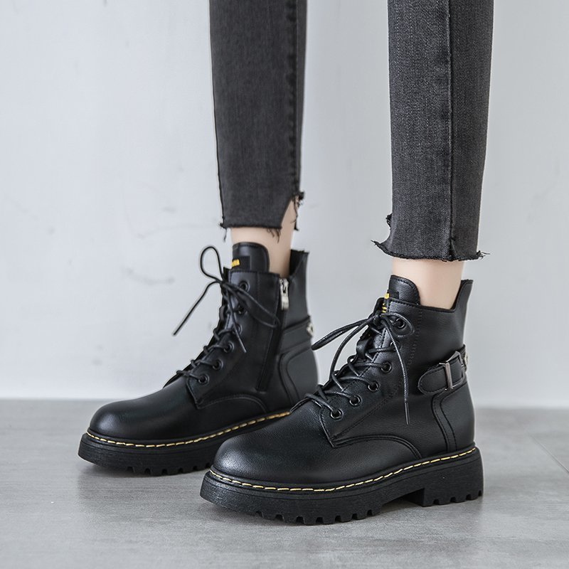 Classic UK-Inspired Thick-Soled Ankle Boots