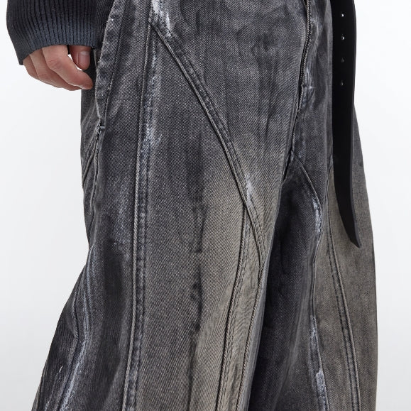 Throwback Heavy-Wash Statement Jeans