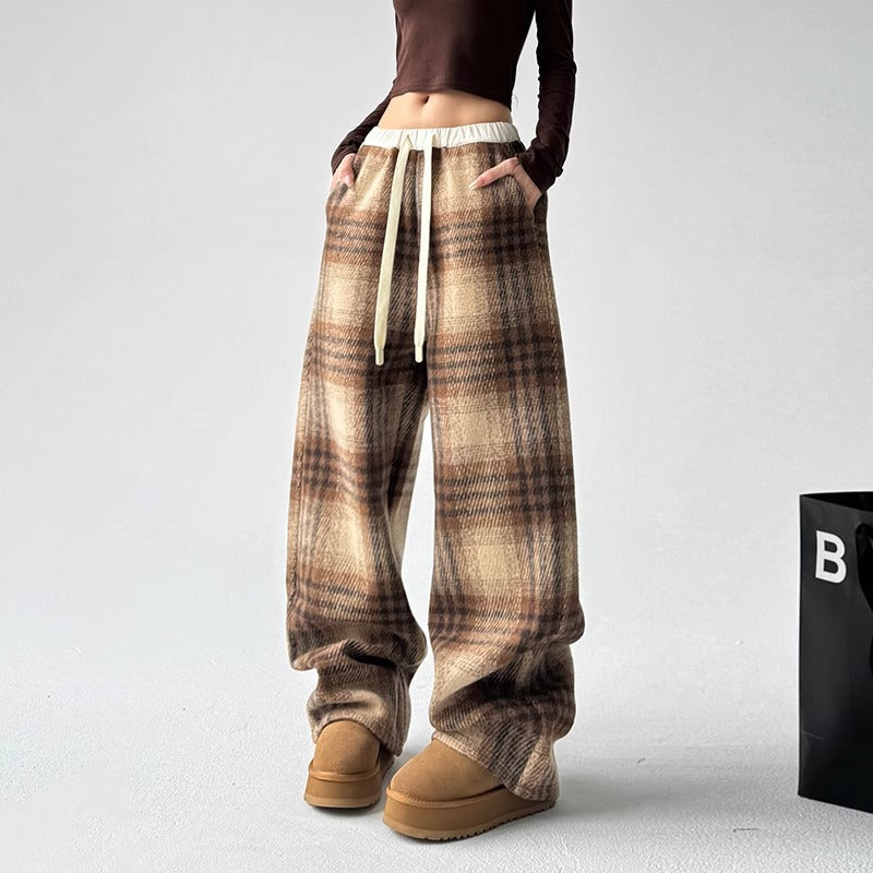 Cozy Rebel Plaid boyfriend Pants