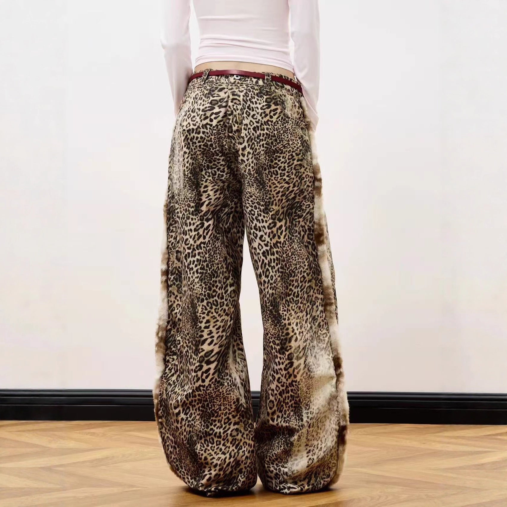 Retro Y2K Wild Animal Baggy Jeans