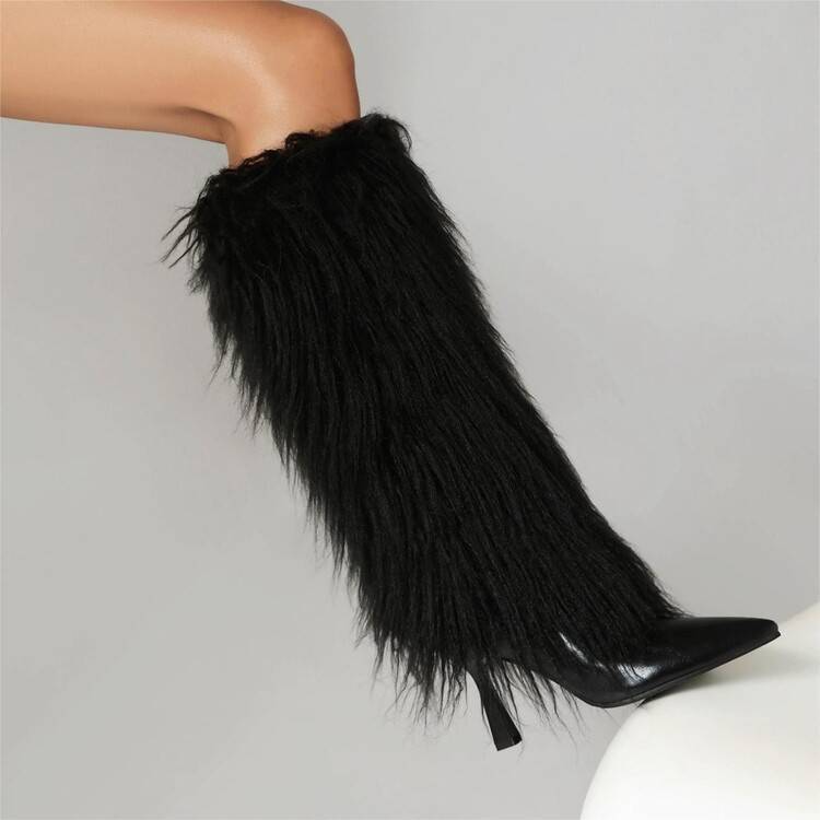 Feral Fur Queen Stiletto Boots
