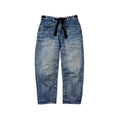 Relaxed Drawstring Splash Ink Cropped Jeans