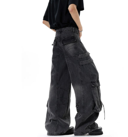 Unisex Heavyweight Pocket Detail Cargo Jeans