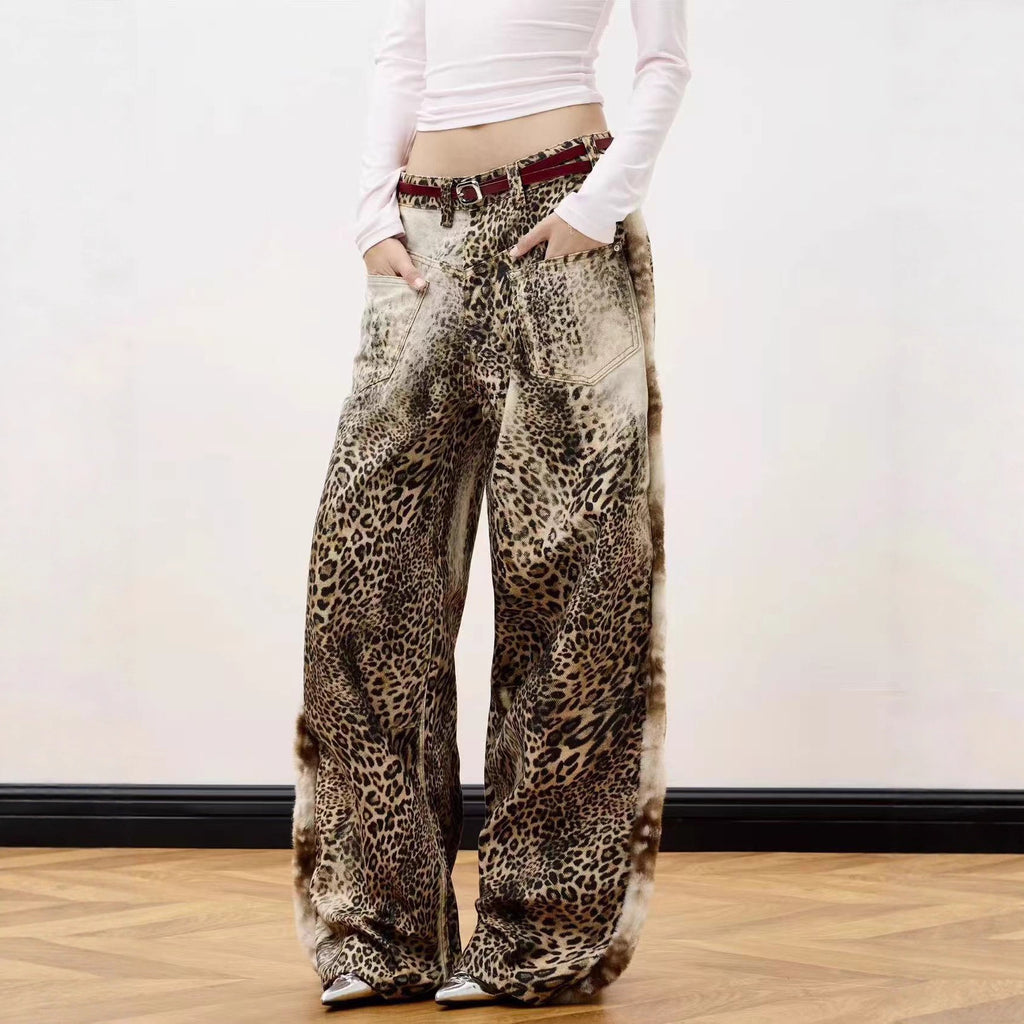 Retro Y2K Wild Animal Baggy Jeans