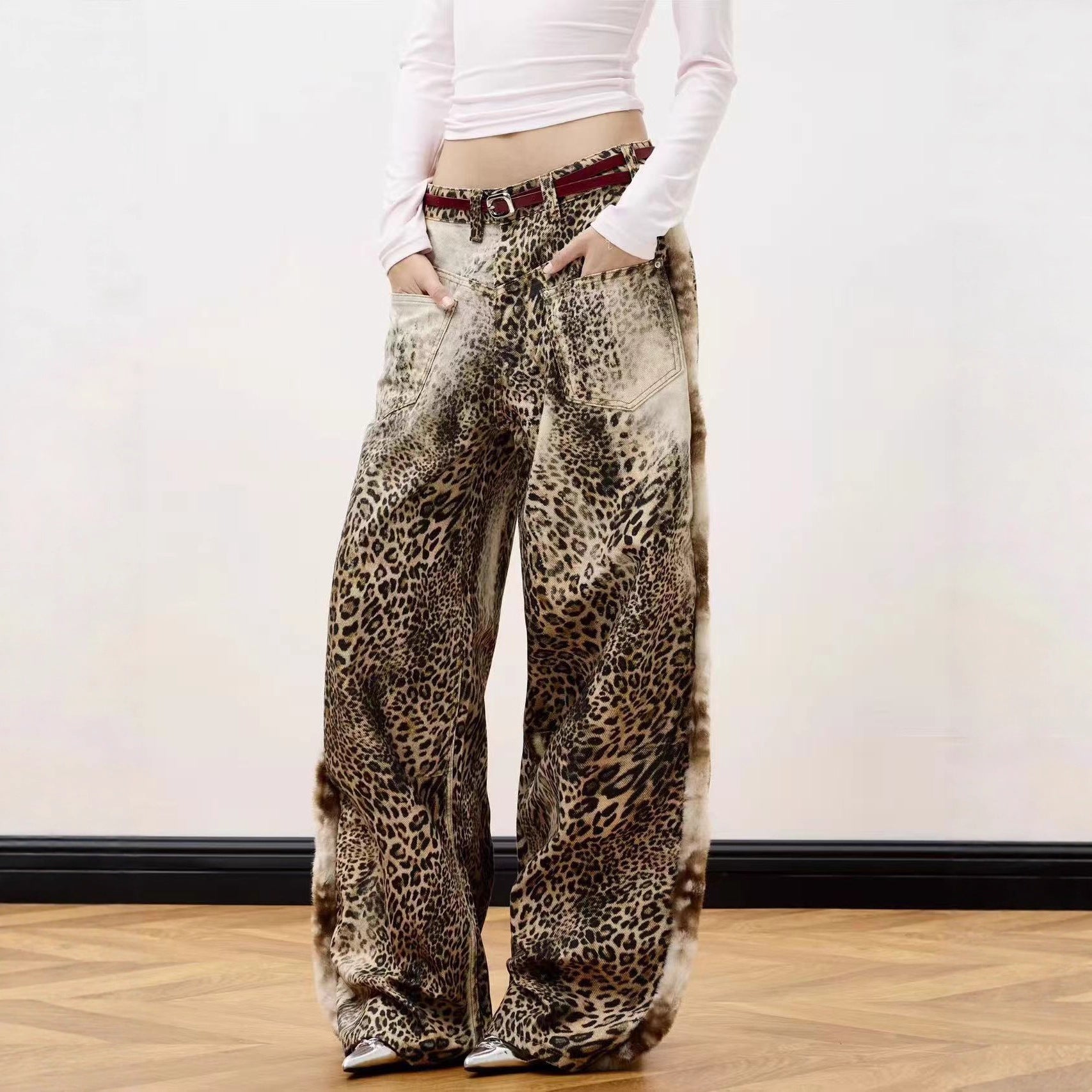 Retro Y2K Wild Animal Baggy Jeans