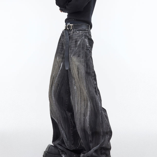 Throwback Heavy-Wash Statement Jeans