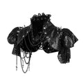 Regency Lace & Rivet Leather Shawl