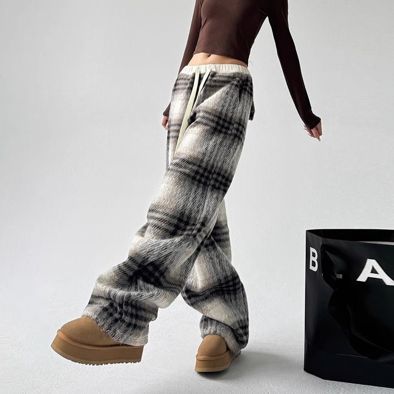 Cozy Rebel Plaid boyfriend Pants