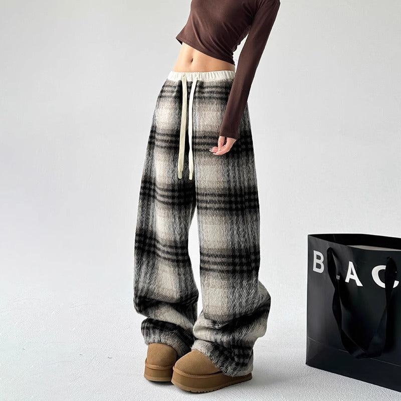 Cozy Rebel Plaid boyfriend Pants
