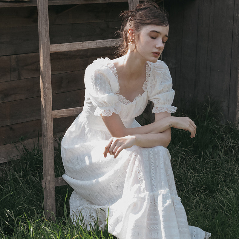 Meadow Muse Square-Neck Bubble Dress