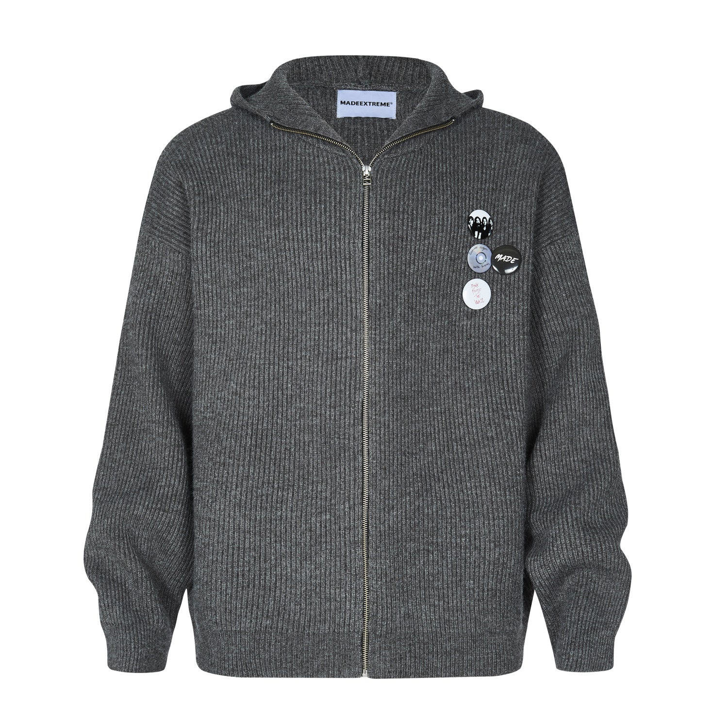 Grunge Zip-Up Oversized Rebel Sweater