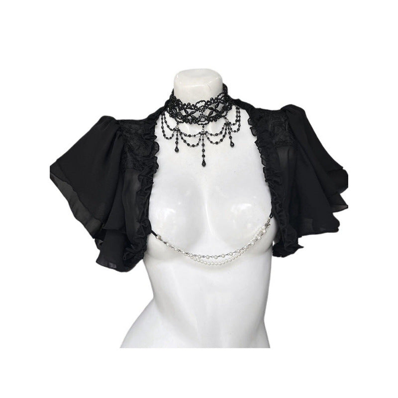 Gothic Lolita Two-Piece Dress & Cardigan Set