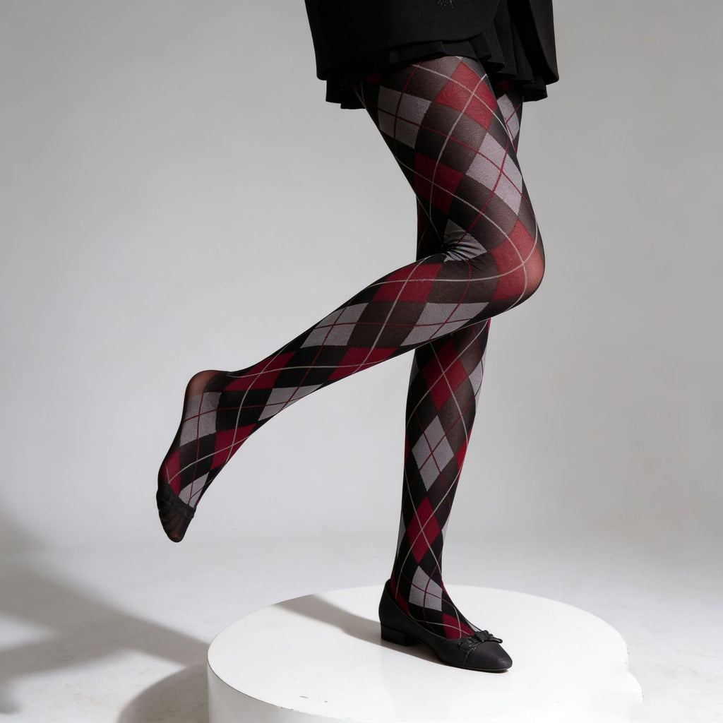 Gothic Diamond Contrast Tights