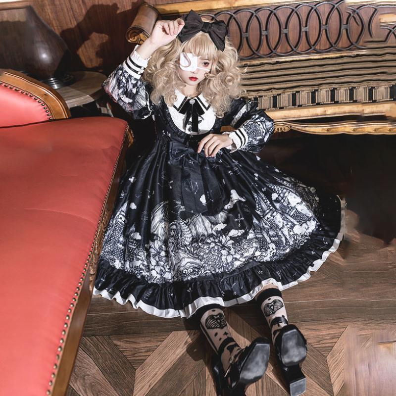 Gothic Lolita Dark Color Loli Autumn Winter Daily Lolita High