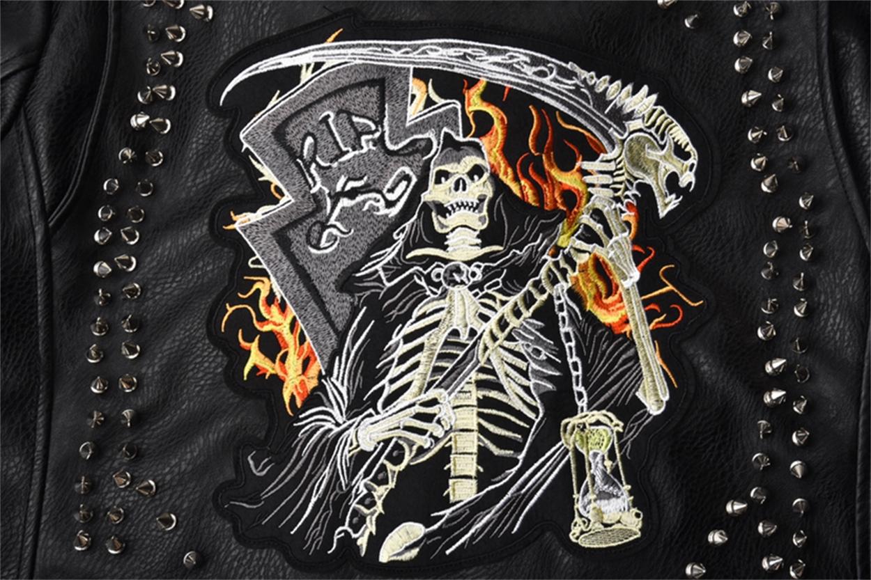 Underground Rock Studded Skeleton Jacket