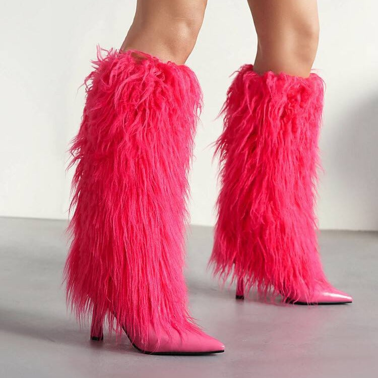 Feral Fur Queen Stiletto Boots