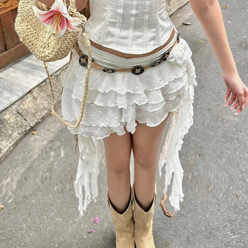 Coquette 3D Floral Lace Overlay Mini Skirt