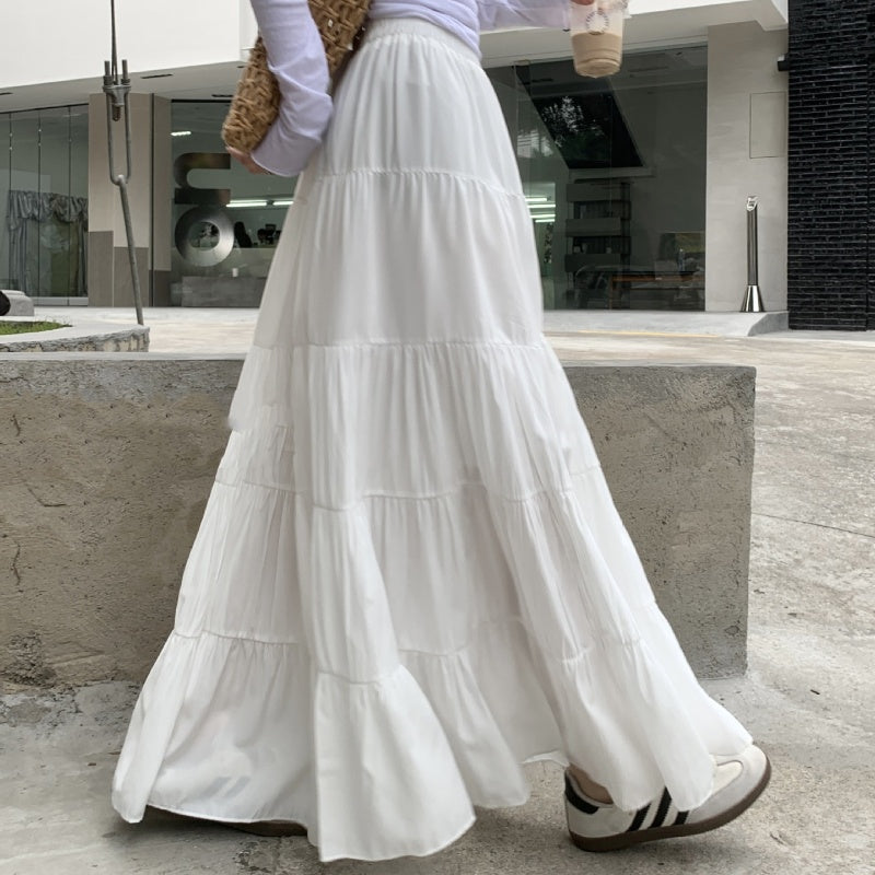 Dark Romance Lace Layered A-Line Maxi Skirt