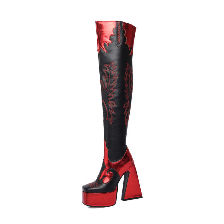 Devil Wears Dominance Knee-High Platform Boots