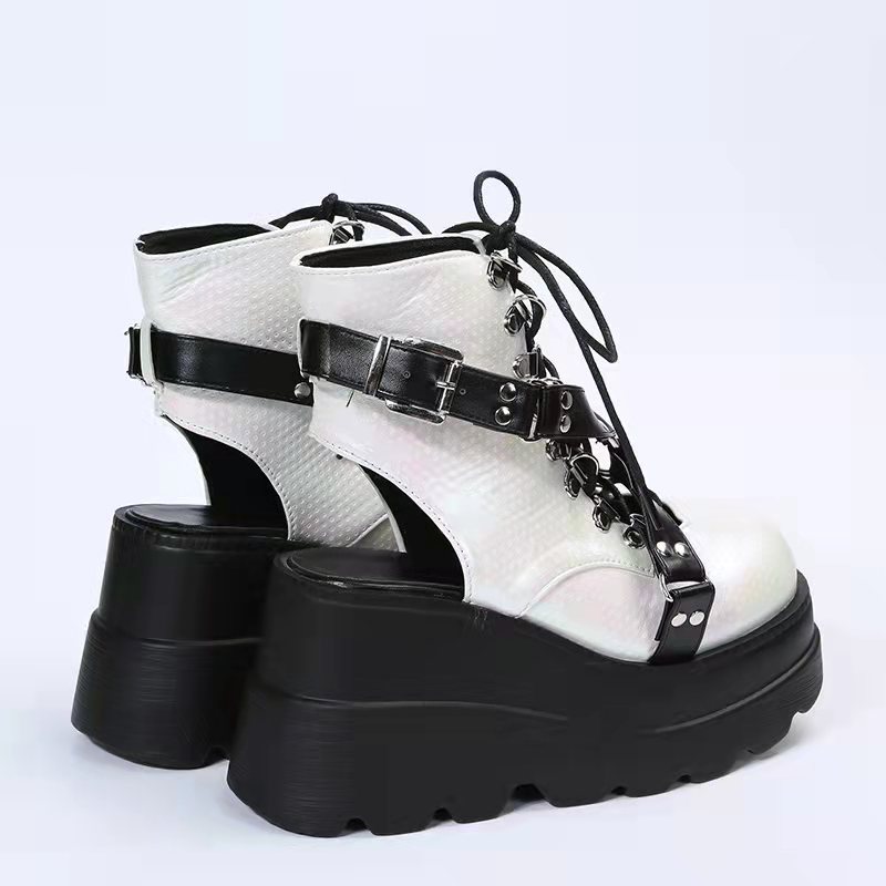 Urban Gothic Matte Platform Cutout Boots