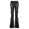 Leather & Lace Flared Statement Pants