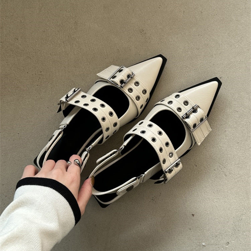 Rebellious Kitten Pointed-Toe Low Heels