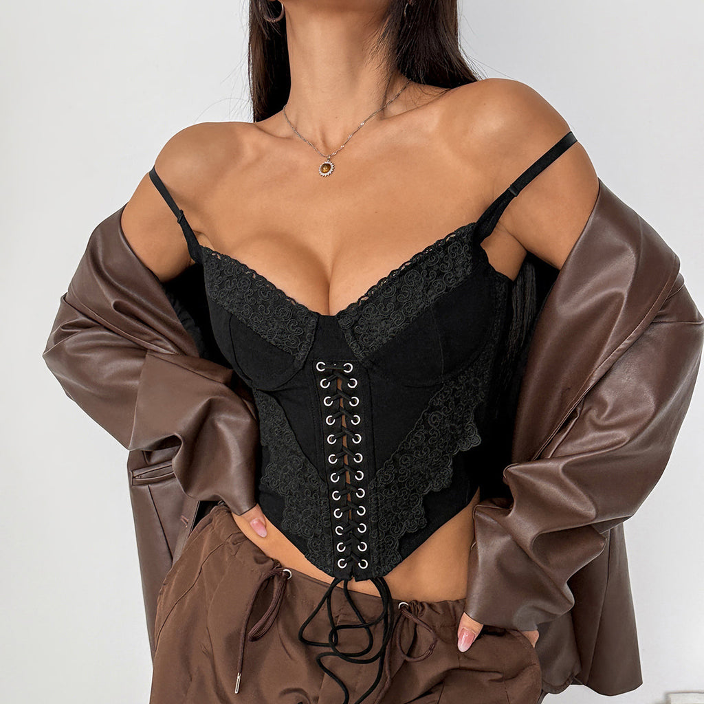 Sweet Devotion Lace-Up Cami