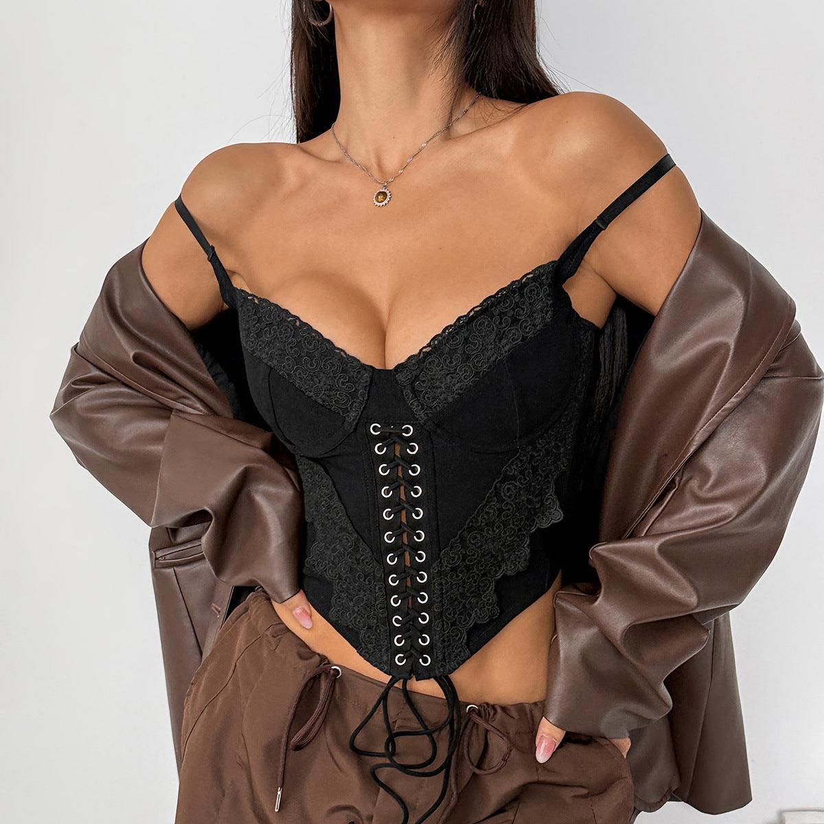 Sweet Devotion Lace-Up Cami