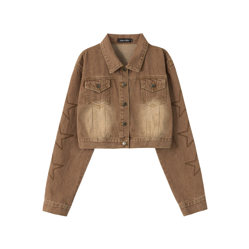 Retro Chic Short Denim Coat
