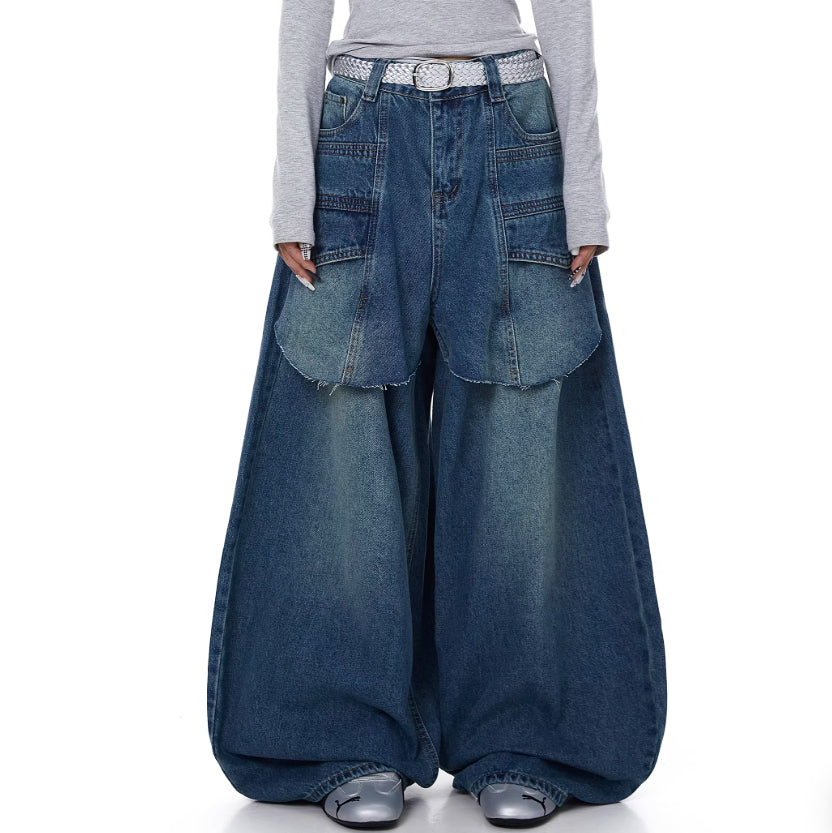Deconstructed Japanese Patchwork Balloon Denim