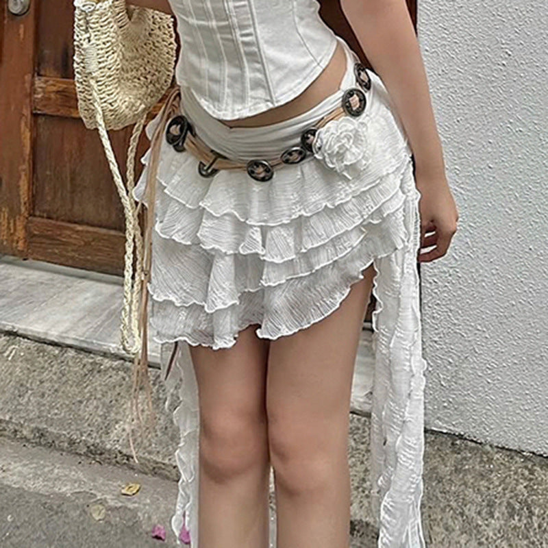 Coquette 3D Floral Lace Overlay Mini Skirt