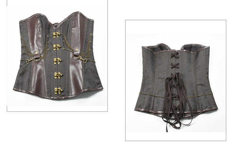 Industrial Steampunk Chain Laced Corset
