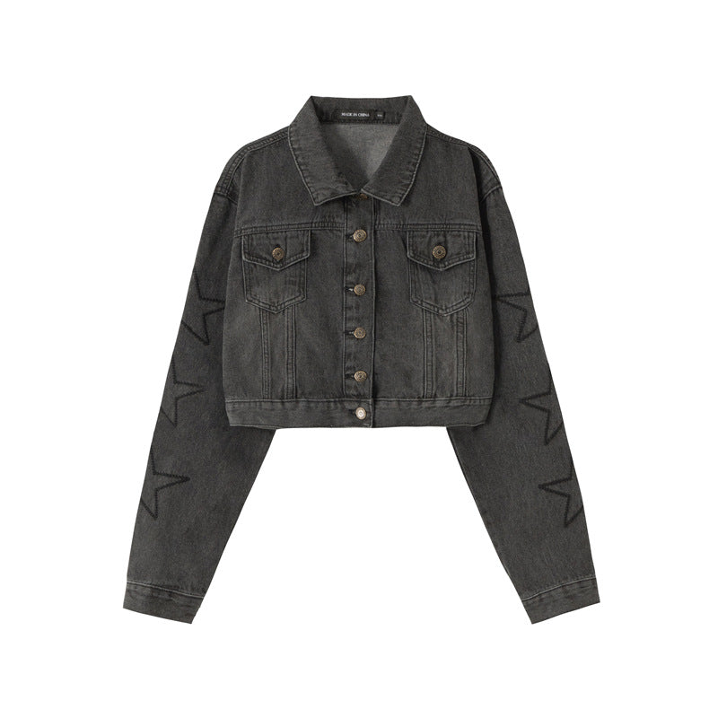 Retro Chic Short Denim Coat