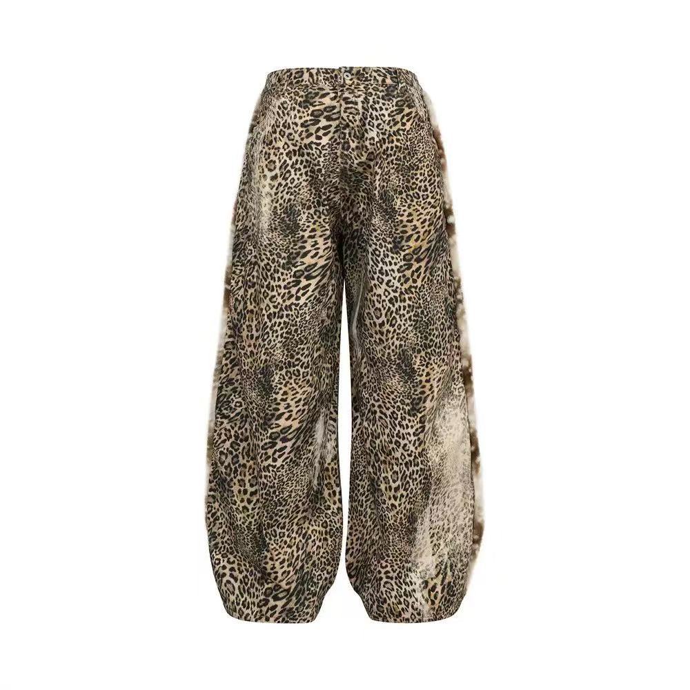 Retro Y2K Wild Animal Baggy Jeans