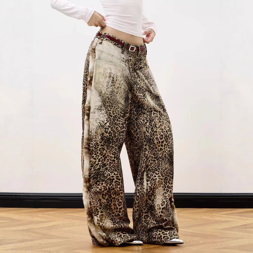 Retro Y2K Wild Animal Baggy Jeans